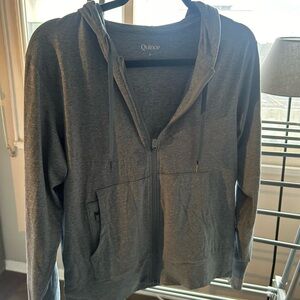 Quince Gray Zip-Up Hoodie